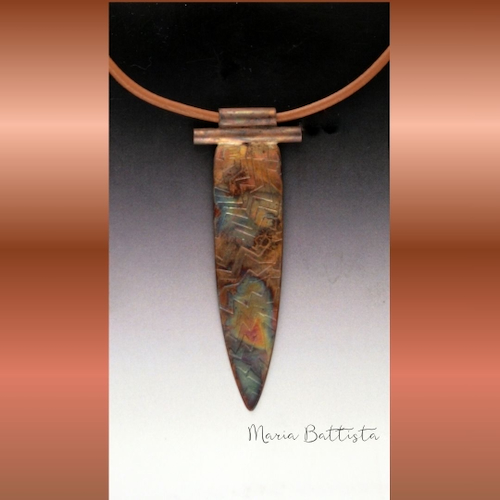Click to view detail for MB-P346 Pendant, Copper Spear $160